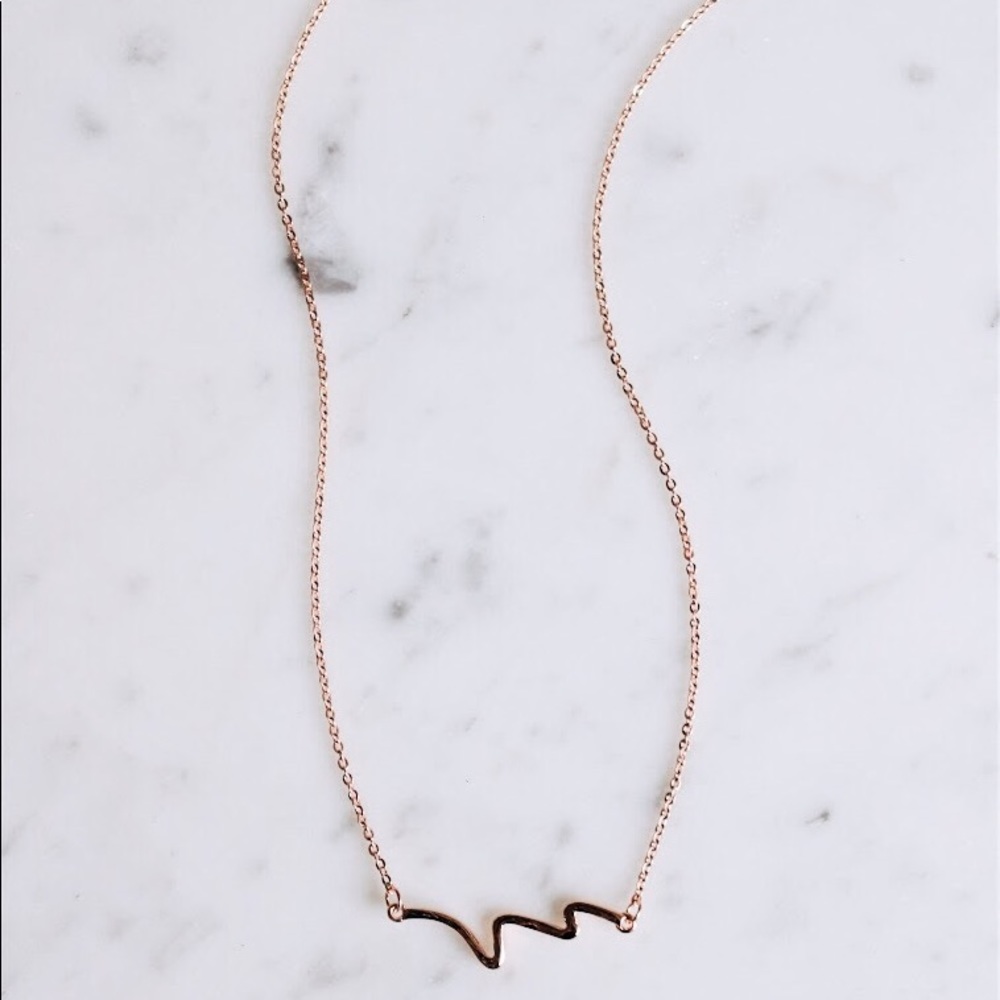 SOLID ✨Happiness Comes In Ocean Waves Necklace✨ - Picture 2 of 4
